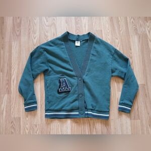 Adidas Green Sweater With Letter "A"Patch